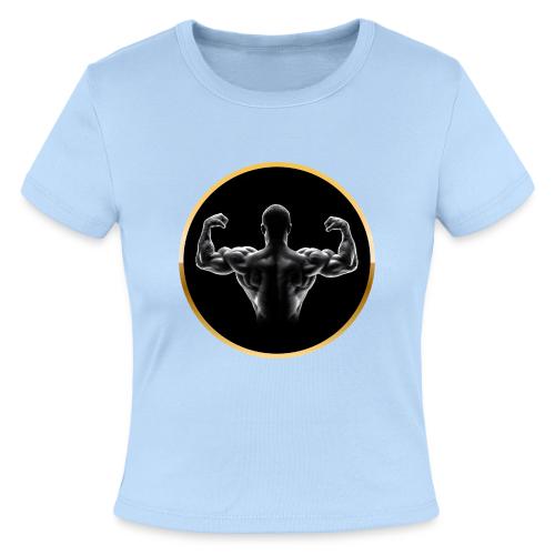 Bodybuilding: Golden Back Power - Slim Fit Rib Women's T-Shirt