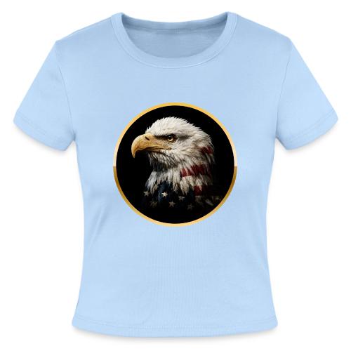 America: Golden Freedom Crest - Slim Fit Rib Women's T-Shirt