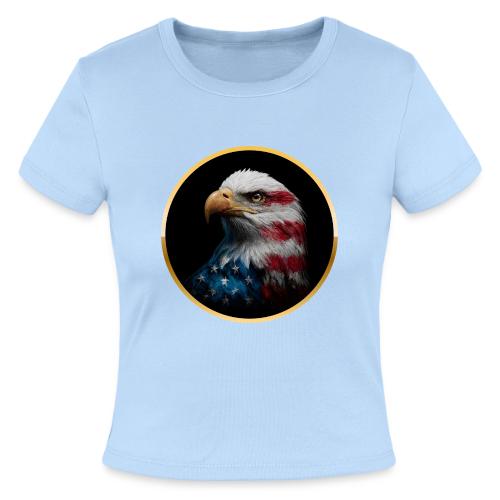 USA: Liberty Emblem - Slim Fit Rib Women's T-Shirt