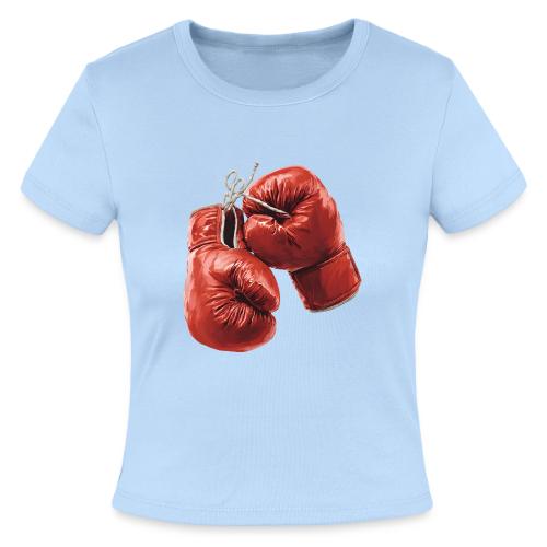 Boxing: Hanging Gloves Icon - Slim Fit Rib Women's T-Shirt