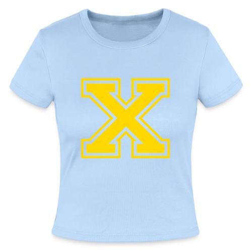 Letter X – Capital Athletic Alphabet Monogram - Slim Fit Rib Women's T-Shirt