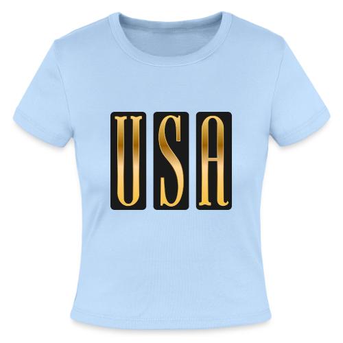 USA Gold Monolith - Slim Fit Rib Women's T-Shirt