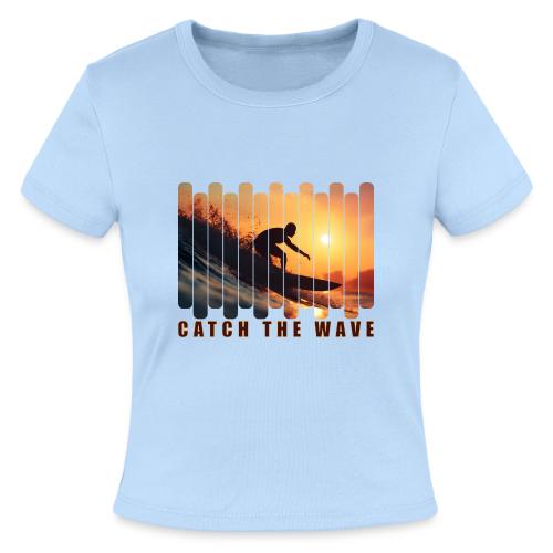 Surfing: Catch the Wave - Slim Fit Rib Women's T-Shirt
