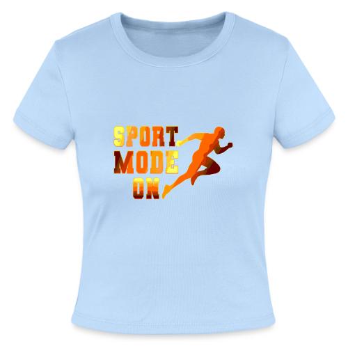 Sport Mode On - Slim Fit Rib Women's T-Shirt