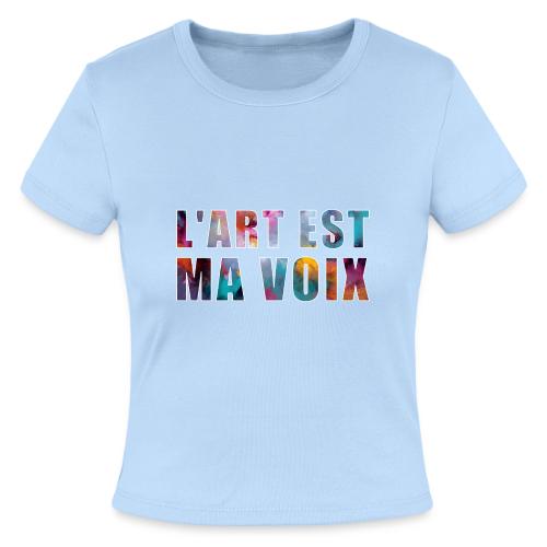 Art is my voice - Slim Fit Rib Women's T-Shirt