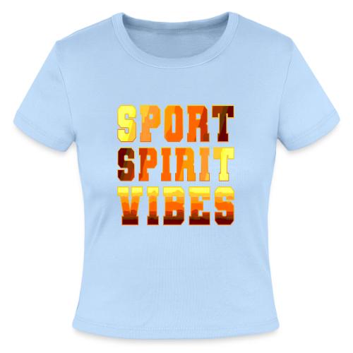 Sport Spirit Vibes Gradient - Slim Fit Rib Women's T-Shirt