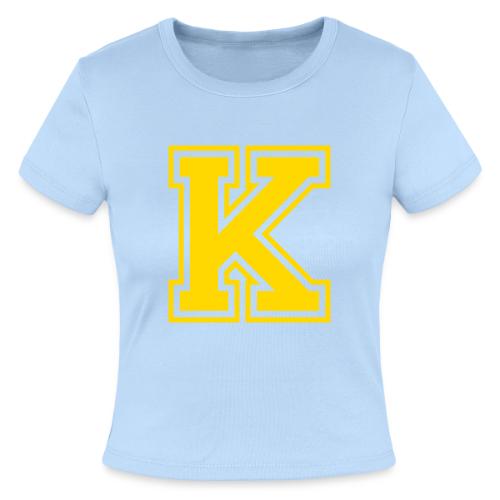 Letter k – Capital Athletic Alphabet Monogram - Slim Fit Rib Women's T-Shirt