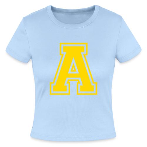 Letter A – Capital Athletic Alphabet Monogram - Slim Fit Rib Women's T-Shirt