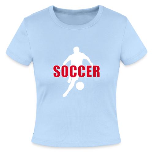 Power Kick Soccer - Slim Fit Rib Women's T-Shirt
