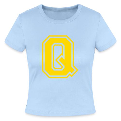 Letter Q – Capital Athletic Alphabet Monogram - Slim Fit Rib Women's T-Shirt
