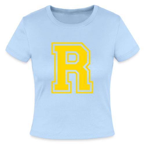 Letter R – Capital Athletic Alphabet Monogram - Slim Fit Rib Women's T-Shirt