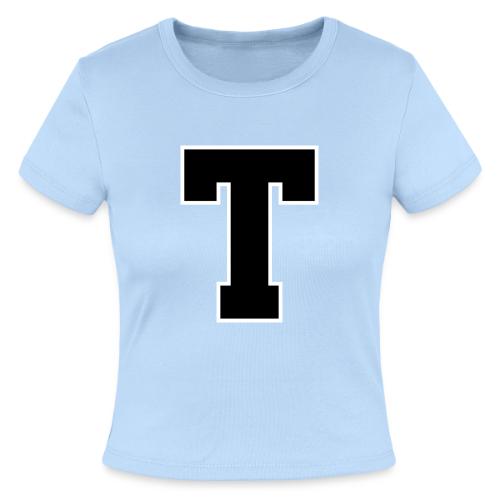 Varsity Letter T Athletic Font Design - Slim Fit Rib Women's T-Shirt