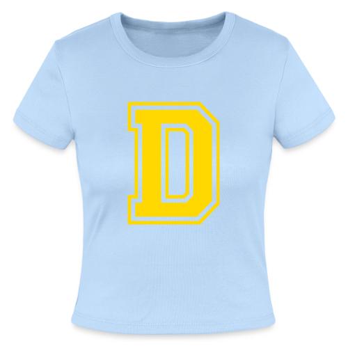 Letter D – Capital Athletic Alphabet Monogram - Slim Fit Rib Women's T-Shirt