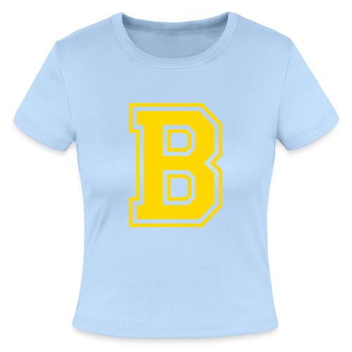 Letter B – Capital Athletic Alphabet Monogram - Slim Fit Rib Women's T-Shirt