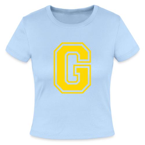 Letter G – Capital Athletic Alphabet Monogram - Slim Fit Rib Women's T-Shirt