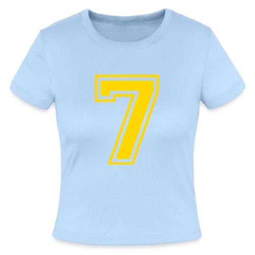 Number 7 in a classic athletic collegiate font - Slim Fit Rib Women's T-Shirt