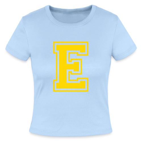 Letter E – Capital Athletic Alphabet Monogram - Slim Fit Rib Women's T-Shirt