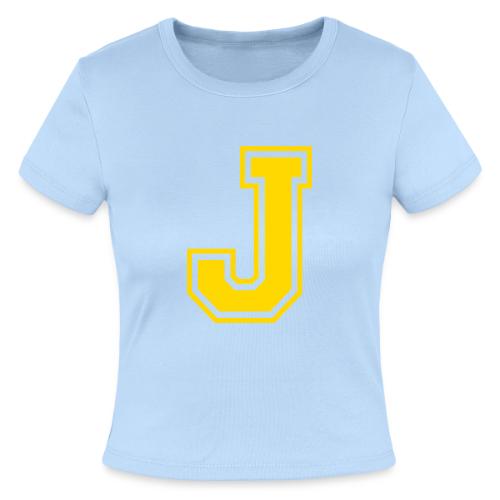 Letter J – Capital Athletic Alphabet Monogram - Slim Fit Rib Women's T-Shirt