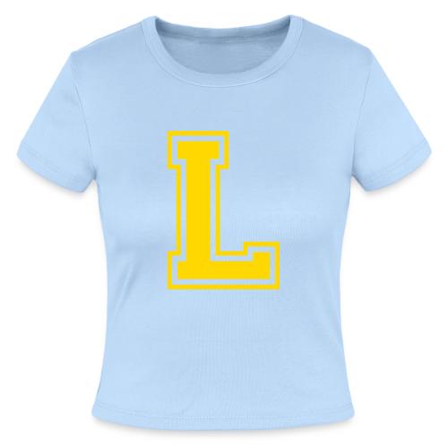 Letter L – Capital Athletic Alphabet Monogram - Slim Fit Rib Women's T-Shirt