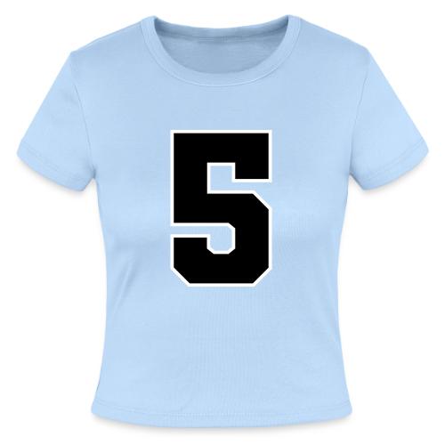 Varsity Number 5 Athletic Design - Slim Fit Rib Women's T-Shirt