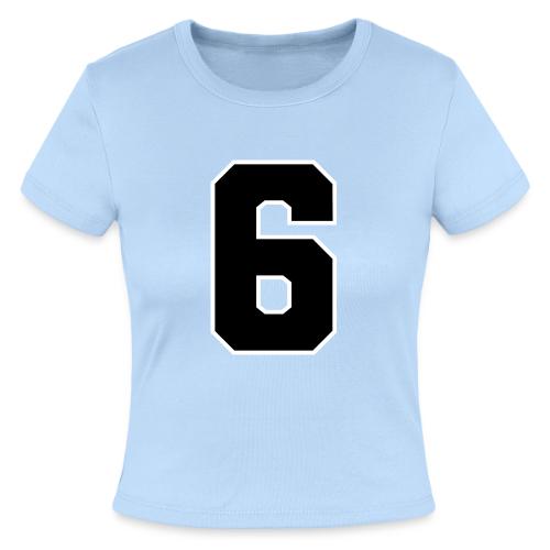 Varsity Number 6 Sports Font - Slim Fit Rib Women's T-Shirt