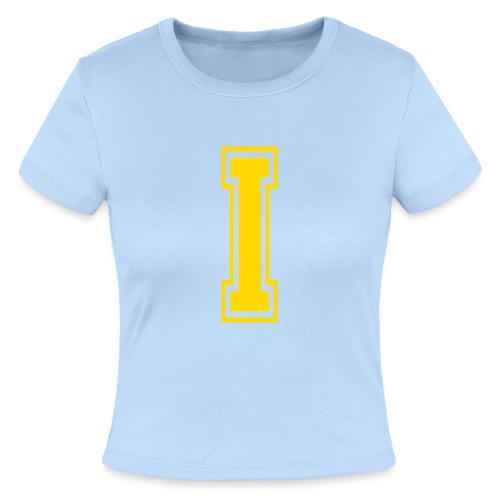 Letter I – Capital Athletic Alphabet Monogram - Slim Fit Rib Women's T-Shirt