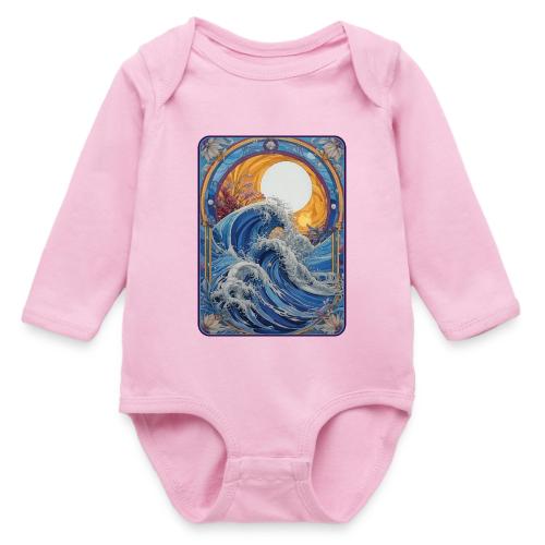 Art Nouveau Wave - Long Sleeve Baby Bodysuit