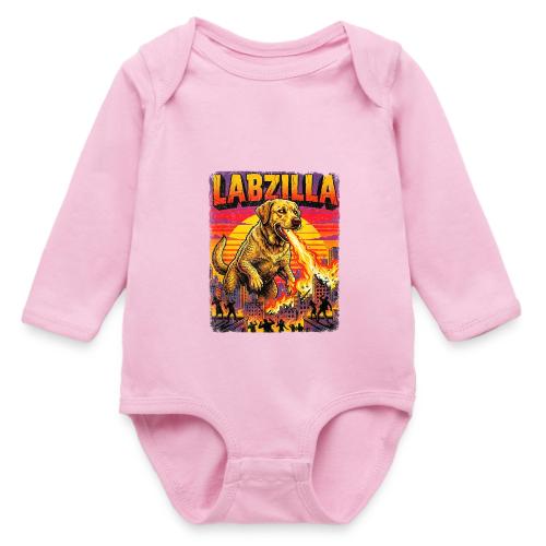 Labzilla Giant Yellow Labrador Monster Tee - Long Sleeve Baby Bodysuit