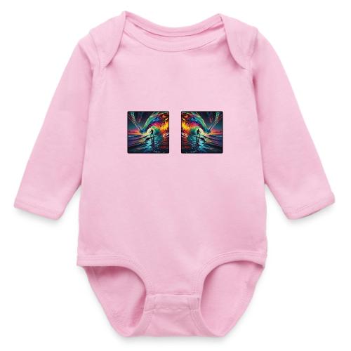 Avalon Surfs A Winged Wave - Long Sleeve Baby Bodysuit