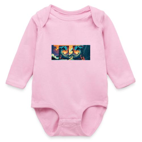 Vintage Sunrise Wave - Long Sleeve Baby Bodysuit