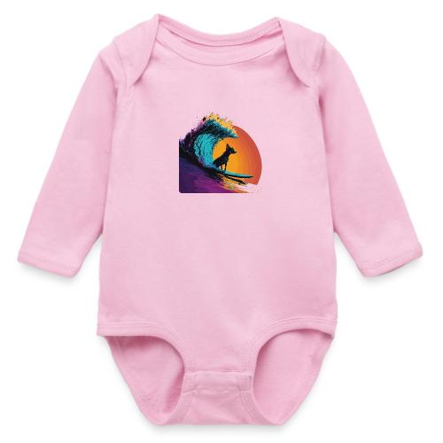 Black Dog Surfing Emerald Wave - Long Sleeve Baby Bodysuit