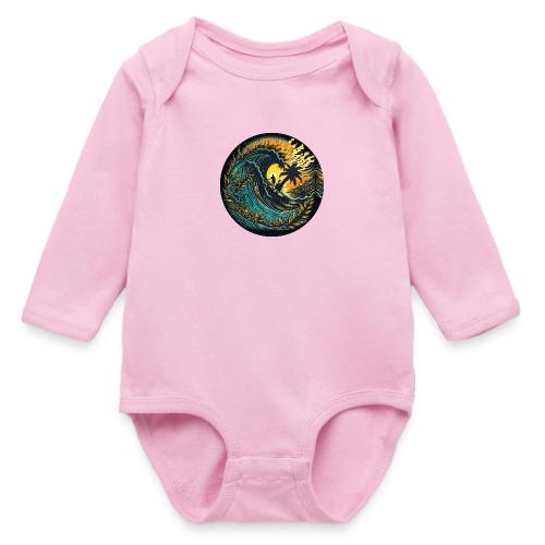 Sunrise Flower Barrel - Long Sleeve Baby Bodysuit