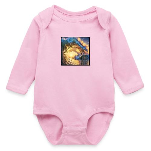 Morning Gold Full-Pipe Wave - Long Sleeve Baby Bodysuit