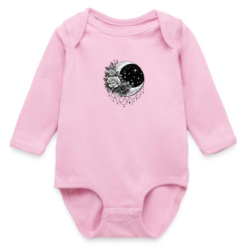 Crescent Moon Floral - Long Sleeve Baby Bodysuit