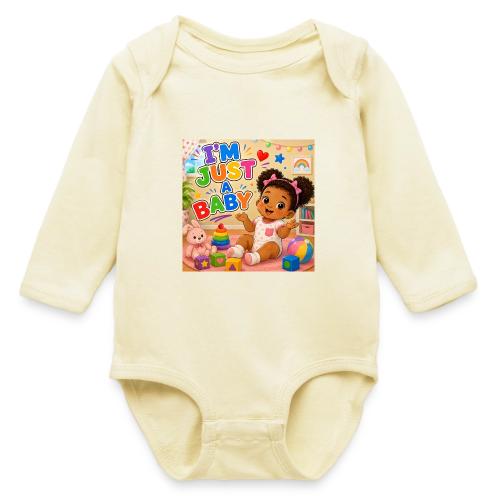 I'm Just A Baby -Girl-B - Long Sleeve Baby Bodysuit
