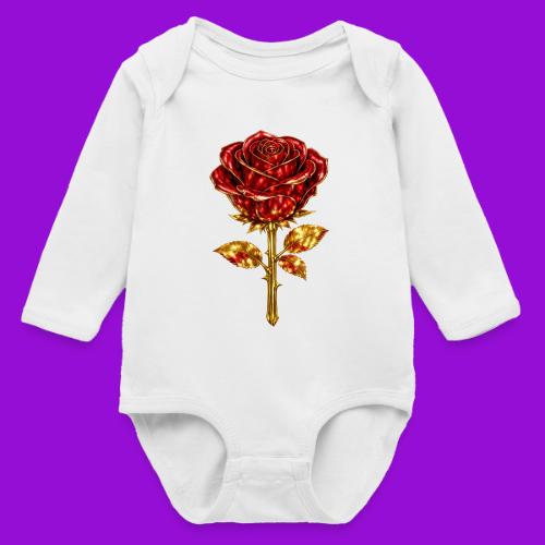 Golden Rose - Long Sleeve Baby Bodysuit