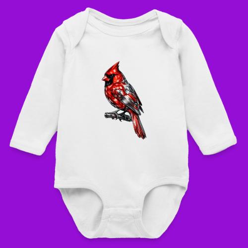 Silver Cardinal - Long Sleeve Baby Bodysuit