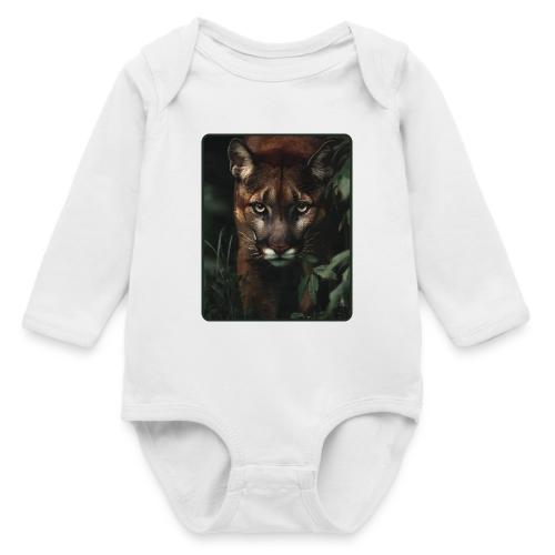 Cougar Jungle Predator Design - Long Sleeve Baby Bodysuit