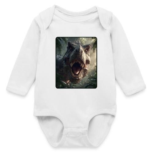 T Rex Jungle Roar Design - Long Sleeve Baby Bodysuit