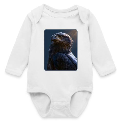 Majestic Eagle Cinematic Portrait Design - Long Sleeve Baby Bodysuit