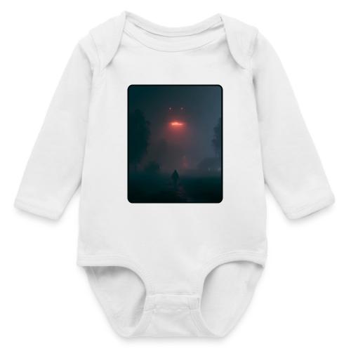 Mysterious UFO Encounter Design - Long Sleeve Baby Bodysuit