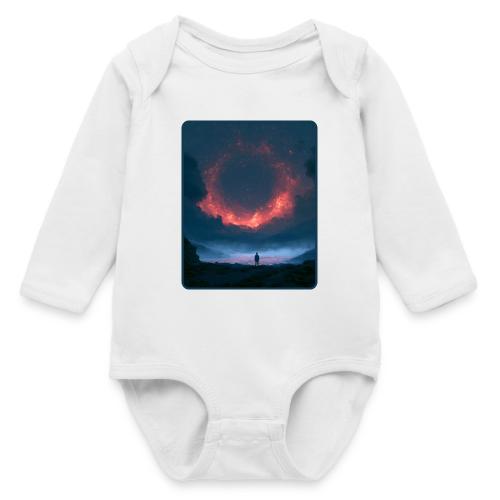 Supernova Reflection Space Scene - Long Sleeve Baby Bodysuit