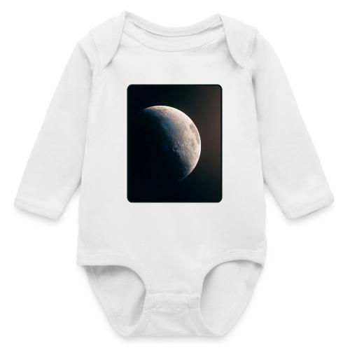 Crescent Moon Celestial Artwork - Long Sleeve Baby Bodysuit