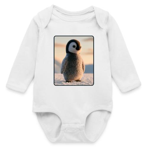 Cute Penguin Chick Sunrise Design - Long Sleeve Baby Bodysuit