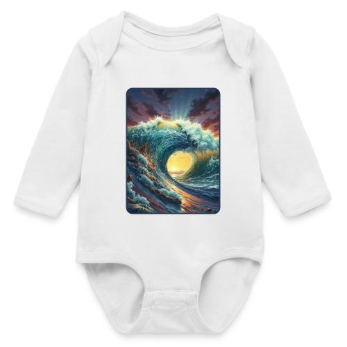 Eternal Circle Wave - Long Sleeve Baby Bodysuit
