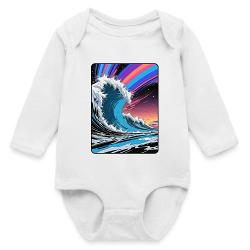 Rainbow Sky Dream Wave - Long Sleeve Baby Bodysuit