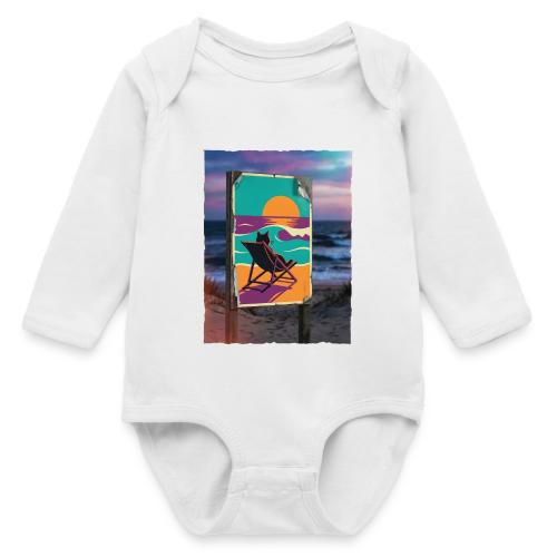 Sunset Cat Sign - Long Sleeve Baby Bodysuit