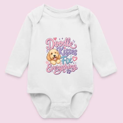 Doodle Kisses Fix Everything Dog Lover Gift - Long Sleeve Baby Bodysuit