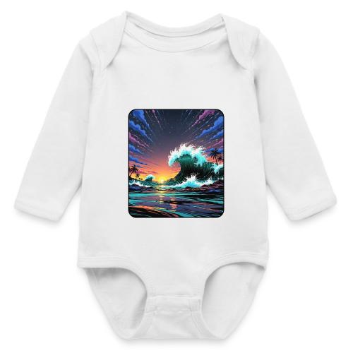 Infinite Wave Field - Long Sleeve Baby Bodysuit