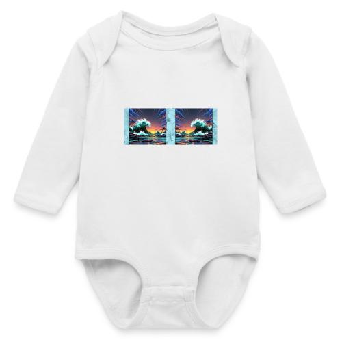 Infinite Wave Field - Long Sleeve Baby Bodysuit